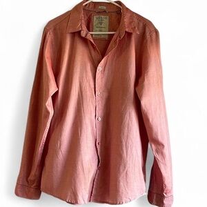 Guess Men's Coral Button Down Shirt